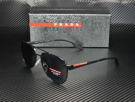 prada linea rossa sps54t|Prada Linea Rossa PS 54TS 1AB5Z1 Black Metal Pilot .